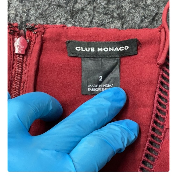 Club Monaco Red Lace Midi Dress - Picture 3 of 3